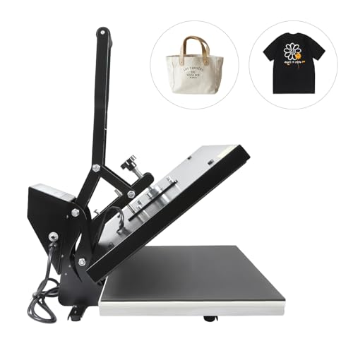 1800W Hot Large Size Auto Heat Press Machine 16" x 20" T-Shirt Sublimation Heat Press Transfer Heat Up Fast & Distribute Heat Evenly, Intelligent Tshirt Press Machine New USA Stock,Black (Black) xsdzgdzy