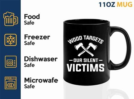 Axe Throw Coffee Mug 11oz Black -Wood targets - Sport Game Tomahawk Target Throwing wooden Competition Hunting Luxe Gifting