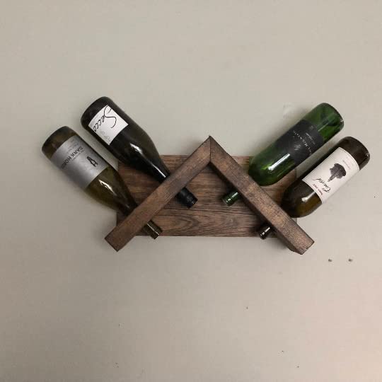Zig Zag Wine Rack Wall Mounted DistressedMeNot