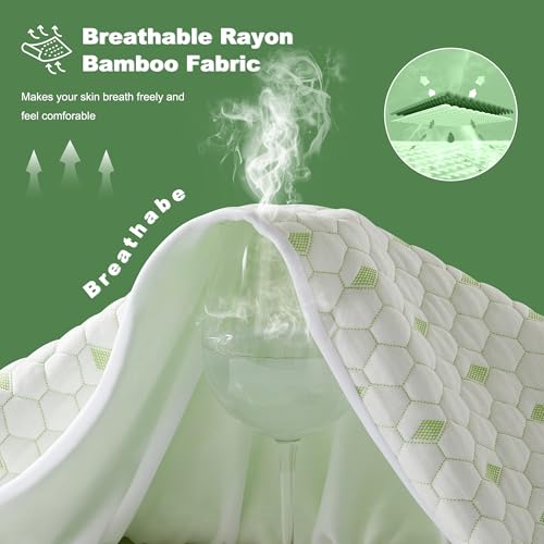 Waterproof Mattress Protector, Twin Size Mattress Pad Fitted 6"-15" Deep Pocket, 3D Air Fabric Soft Breathable Bed Mattress Cover Noiseless Washable BEDLORE