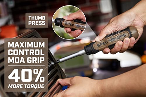 Spec Ops Tools Ratcheting Screwdriver, 12-in-1, Includes 6 Double-Sided S2 Steel Bits, Magnetic, Cr-Mo Steel Shaft, 3% Donated to Veterans Flat Dark Earth/Black Spec Ops