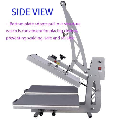 Heat Press Machine 16x24 Semi-Automatic: Auto Open Dual Platen Heat Press Machine - Large Format 110V Sublimation T-Shirt Press with Ultra-Precision Wire Tube and Teflon Technology WUMSTOT