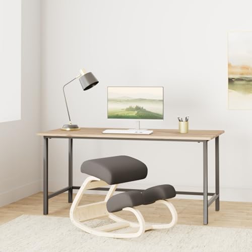Luxton Home Ergonomic Kneeling Chair with Extra Padding - Posture Support Comfortable Desk Chair - Angled Rocking Stool & Balancing Seat - Natural Relief for Neck or Back Pain (with Extra Padding) Luxton Home