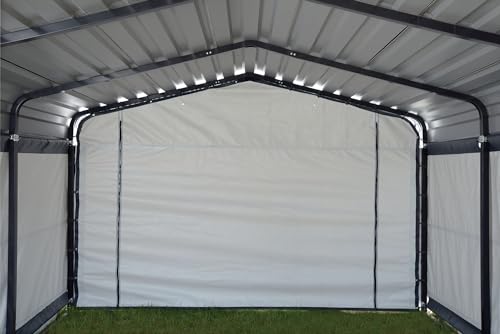 ARROW, Fabric Enclosure Kit for 10 x 15-ft Arrow Carports (Metal carport not included ARROW