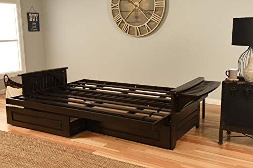 Kodiak Furniture Phoenix Queen Wood Futon Frame with Storage Drawers in Espresso Kodiak Furniture