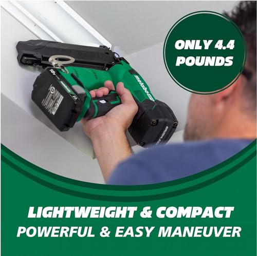 Metabo HPT 18V MultiVolt™ Cordless Brad Nailer Kit, 18 Gauge, 5/8" up to 2" Brad Nails, Includes (1) 18V 2.0Ah Lithium Ion Battery w/Fuel Gauge, Charger, Bag, Lifetime Power Tool Warranty, NT1850DFT Metabo HPT