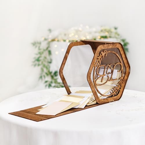 Wedding Card Box Personalized - Rustic Wedding Decorations for Reception Inside - Wood Card Box For Wedding Gift Card Box Holder - Wooden Card Box 2B1WEDDING