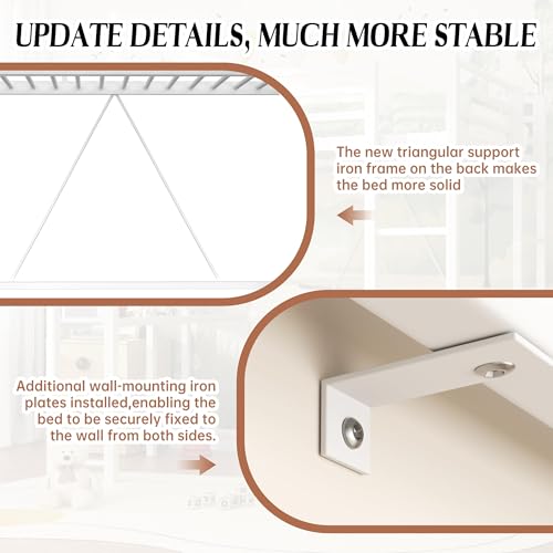 Shintenchi Twin Size Loft Bed with Desk, Metal Frame with 2 Side Ladders, Storage Shelves, Safety Guardrail, Noise Free & Anti-Tilt Design, Space-Saving for Kids/Teens/Adults, White Shintenchi