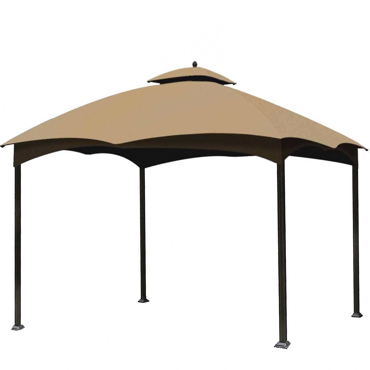 ontheway Replacement Canopy Top for Lowe's Allen Roth 10X12ft Gazebo #GF-12S004B-1 (Khaki) ontheway