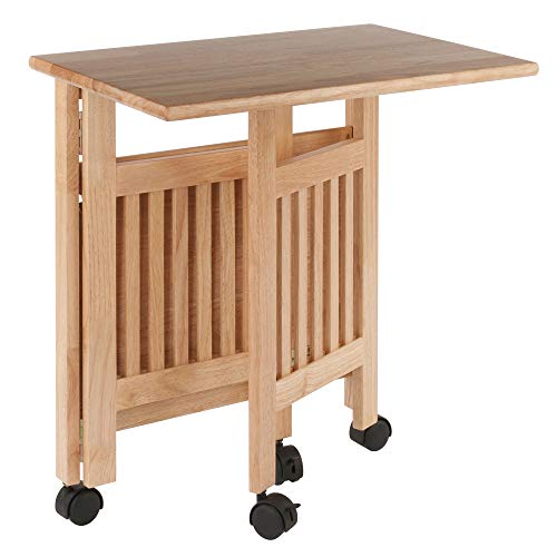 Winsome Mission 2-Shelf Wood Mobile Printer Stand, Brown (81628) Winsome