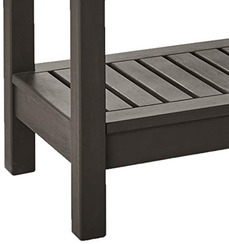 Cambridge Casual Solid Wood Alfresco Outdoor Console Table – Dark Brown Finish – Durable and Stylish Accent Plant Table for Patio, Deck, Porch, Garden, and Outdoor Spaces Cambridge Casual