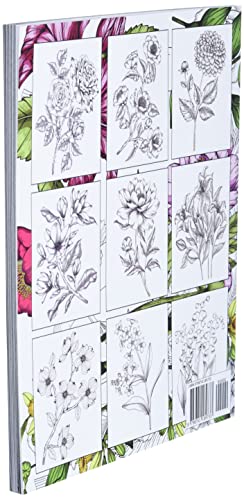 Bloom Adult Coloring Book: Beautiful Flower Garden Patterns and Botanical Floral Prints | Over 50 Designs of Relaxing Nature and Plants to Color WoodArtSupply