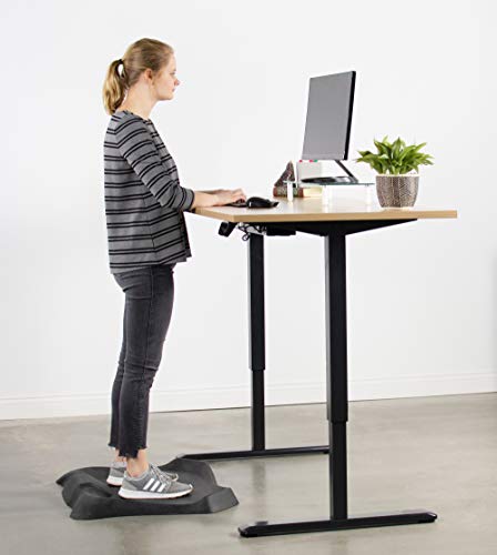 VIVO Electric Stand Up Desk Frame Workstation with Memory Touch Pad, Single Motor Ergonomic Standing Height Adjustable Base, Black, DESK-V102E VIVO