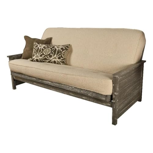 Kodiak Furniture Coil Hinged Full-Size Futon Mattress in Cream-Frame Not Included Kodiak Furniture