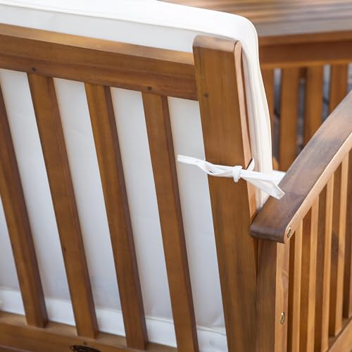 Christopher Knight Home Carolina Outdoor Acacia Sofa Set, 4-Pcs Set, Brown Patina + Cream Cushion Christopher Knight Home