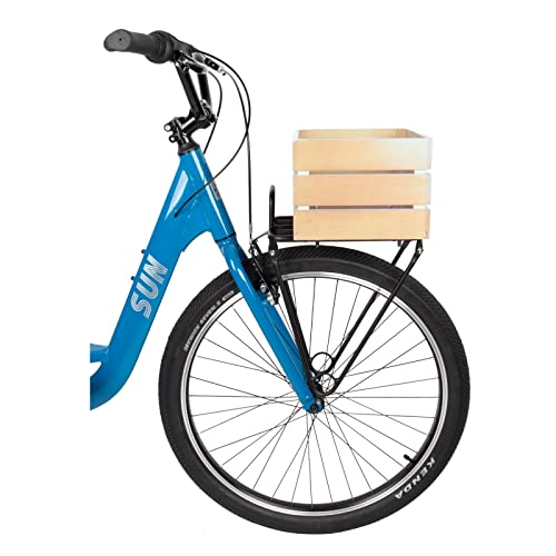 Pure Cycles Bicycles Wood Bike Crate, Natural Pine Pure Cycles