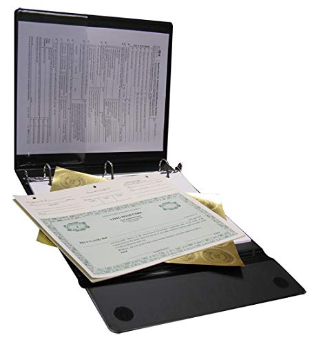 New! Slimline Corporate Kit Combo from Corpkit - 1" Portfolio Black Binder, Stock Certificates, Index Tabs(LLC) Corpkit Legal Supplies