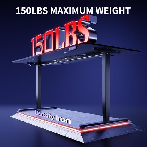 Shintenchi Standing Desk, 71x31 Inch Height Adjustable Electric Sit Stand up Desk, Ergonomic Rising Computer Table, Modern Lift Gaming Desk Workstation for Home Office, Black Shintenchi