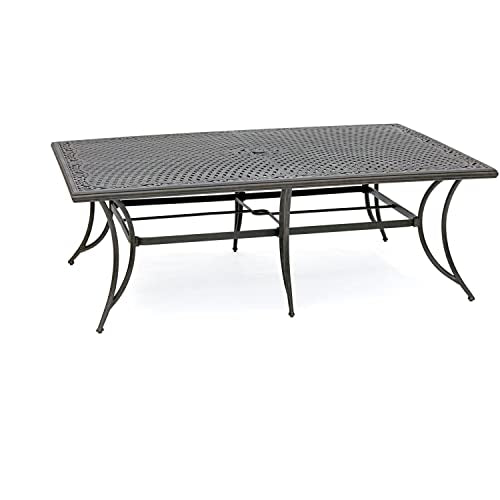 Hanover Manor 11-Piece Outdoor Dining Set with 10 Comfortable Swivel Rockers and an Extra-Large 60" x 84" Aluminum Cast-Top Dining Table, 10 person Patio Table and Chairs for Backyard, Deck, Porch Hanover