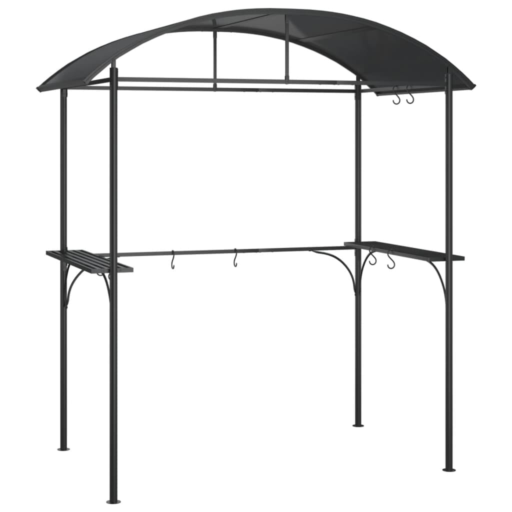 loibinfen Steel BBQ Grill Gazebo Shelter with Side Shelves, Steel Barbecue Grill Gazebo Tent, Outdoor BBQ Canopy with Side Shelves for Garden, Patio, Backyard, Anthracite 86.6"x45.3"x90.6" loibinfen