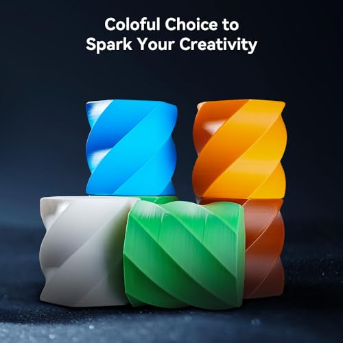 Creality High Speed PLA Filament 1.75mm Black 2Kg, 3D Printer Filament for 300mm/s 3D Printing, Rapid PLA Dimensional Accuracy +/- 0.02 mm 1Kg Cardboard Spool(2.2lbs) for FDM 3D Printers(Black&Black) Creality