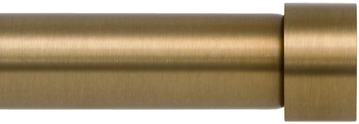 Ivilon Drapery Window Curtain Rod - End Cap Style Design 1 Inch Pole. 48 to 86 Inch Color Warm Gold Ivilon