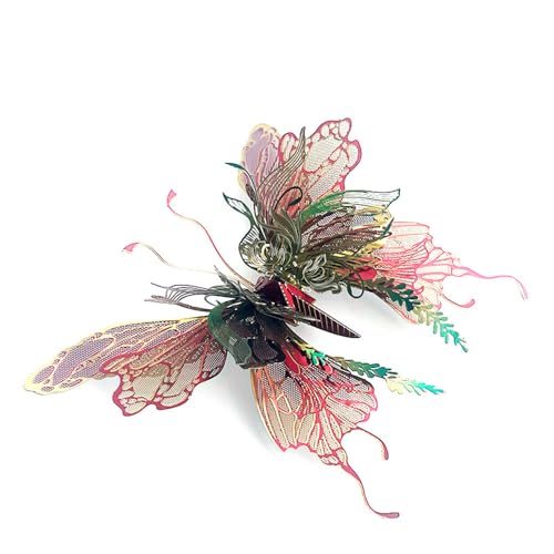 3D Metal Butterfly Model Kit, DIY Assembly Puzzle, Stainless Steel, Colorful Design, Advanced Difficulty, Ages 14+