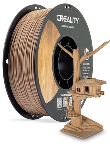 Creality Wood Filament PLA, 3D Printer Filament 1.75 mm, Smooth Silk Texture, Toughness, 1kg(2.2lbs)/Spool Printing Filament, for All Printers (Wood)