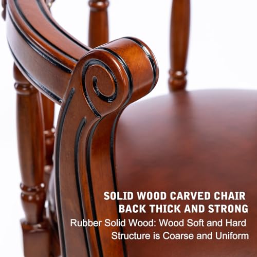 AULIFE Cow top Leather Upholstered and Wooden Legs Set of 2 Bar Stools, 360 Degree Swivel Bar Height Contemporary Leisure Style Bar Stool Chair for Home Kitchen Counter, Dining Room, Restaurant,2pcs AULIFE