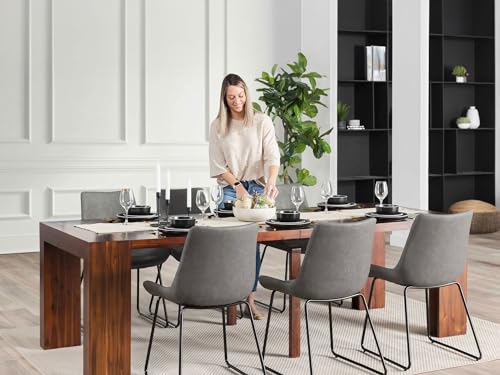 Transformer Table Dining Table Set for 4 to 12, Extendable Wood Dining Table 1 to 10 feet with Extendable Bench - Space Saving Furniture Wood (Brown, Table Only) Transformer Table