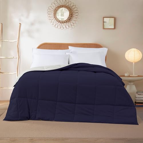 Modern Threads Down Alternative Reversible Comforter Navy/Silver Twin Modern Threads