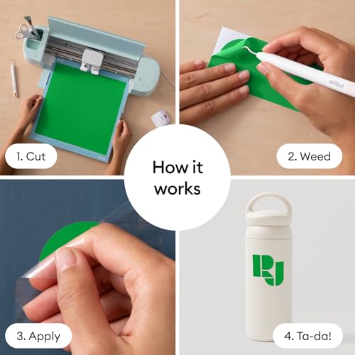 Cricut Value Permanent Vinyl - 50ft Rainbow Sampler, 12in x 12in Sheets (50 Count) Cricut