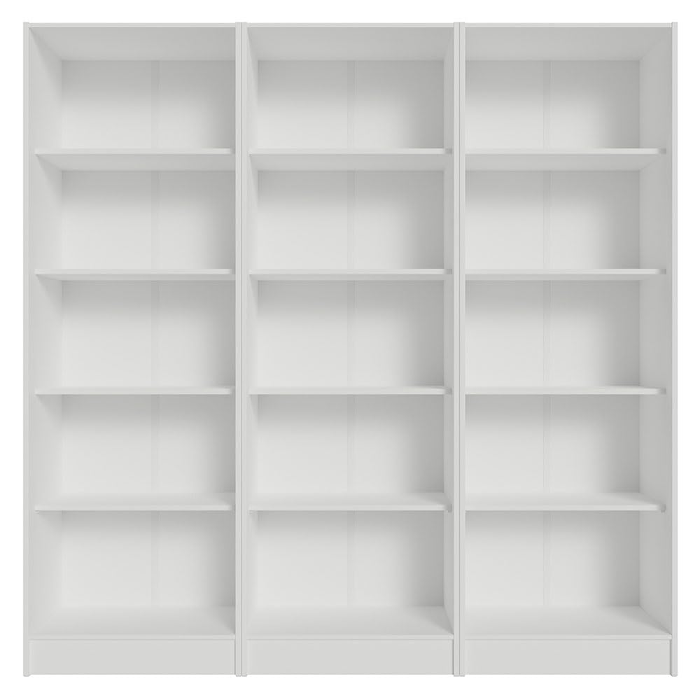 Madesa Wardrobe Armoire Closet Pantry Storage Cabinet with 6 Doors and 15 Utility Shelves 71" L Wooden Organization Unit for Bedroom, Office, Laundry Room, Kitchen, and Garage - White Madesa