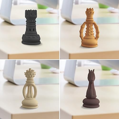 iSANMATE 3D Printer Filament Bundle, Pla Filament Wood Filament, White Pine Wood, Sandal Wood, Yellow pear Wood and Ebony Wood Filament 1.75mm, 250g X 4 Pack,(20% Wood Powder+80% PLA+) iSANMATE