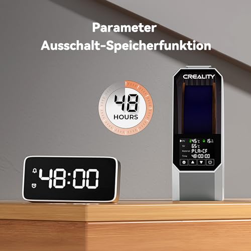 Creality Space PI Filament Dryer Box,One-Key Set for 12 3D Printer Filament Dehydrator with 48h Timer,45℃-70℃,360° PTC Heating Dry Box,Drying Faster Smarter Drier for 1.75/2.85mm PLA/ABS/TPU ENOMAKER