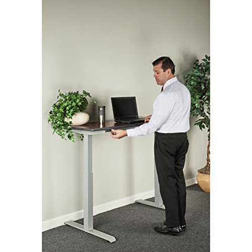Alera 2-Stage Electric Adjustable Table Base, 48 to 72w x 24 to 36d x 27.5 to 47.2h, Gray Alera