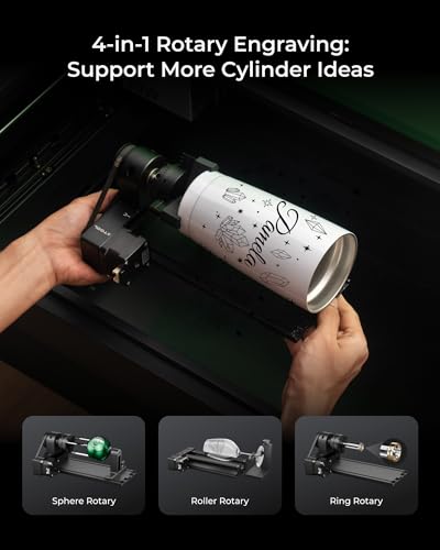 xTool S1 Laser Engraver, 20w Enclosed Diode Laser Cutter and Laser Engraving Machine White with Smart Air Assist and Honeycomb for Cutting on Wood, Acrylic, Metal, Jewelry, Leather xTool