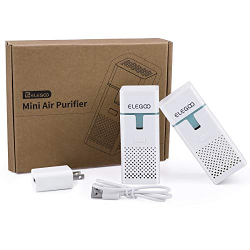 ELEGOO Mini Air Purifier with Activated Carbon Filter and Universal Adaptor for LCD/DLP/MSLA Resin 3D Printer(Pack of 2) ELEGOO