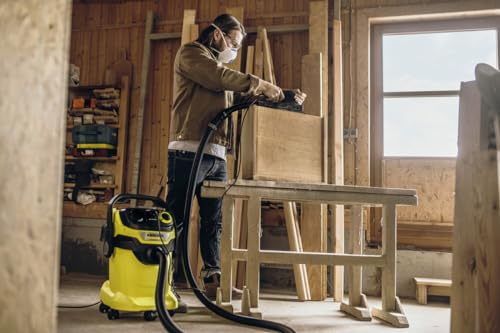 Kärcher - WD 5/P Multi-Purpose Wet-Dry Vacuum Cleaner - 6.6 Gallon - With Attachments – Blower Feature, Semi-Automatic Filter Cleaning, Space-Saving Karcher