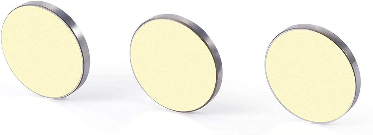 OMTech Laser Cutting Mirror Set, 20mm Gold Coated Silicon Replacement Mirrors for CO2 Laser Engraving Machines, 3mm High Transmittance Si Mirrors for 30W to 200W Laser Engravers, Set of 3 OMTech
