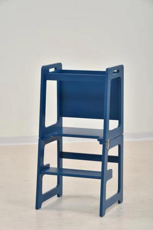 Avenlur Date 4-in-1 Foldable Kitchen Tower - Toddler Step Stool with Chalkboard, Desk Table and Chair - Waldorf and Montessori Kitchen Stool - Kitchen Stool Tower for Toddlers 18 Months to 6 Years Avenlur