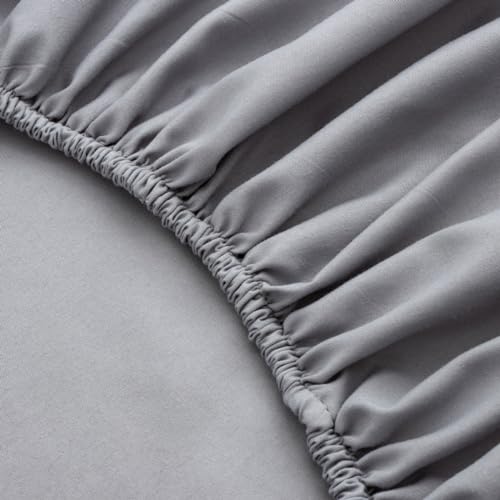 NTBED 4 Pieces Construction Toddler Bedding Set for Baby Boys,Tree Truck Vehicles Excavator Cars Printed, Includes Comforter, Flat Sheet, Fitted Sheet and Pillowcase,Light Grey NTBED