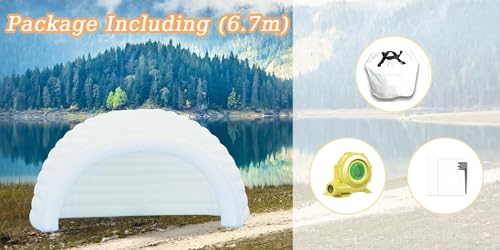 White Inflatable Igloo Dome Tent Portable Lightweight Blow-Up Gazebo Outdoor Air Cloud Tent Event Shelter for Garden Parties, Wedding Decor, Backyard Gatherings & Commercial Rental Generic