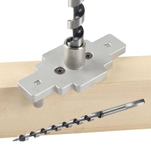 Floating Shelf Bracket Dowel Jig Kit with 1/2" x 9" Drill Bit, Self Centering Straight Hole Drill Guide for Installing Floating Shelf Hidden Bracket 1/2" X 6", 1/2" X 8" MaxxGeek