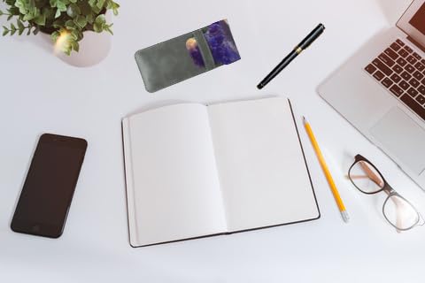 Yongkang Sublimation Pen Bag Pen Sleeve 3 Pieces (Blank Leather + Colored Leather) Capacity of 1-5 pens DIY Process (Gray) Yongkang