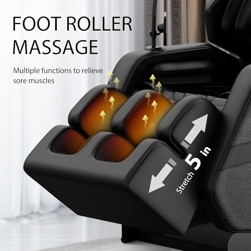 Msutree 2026 Massage Chair Full Body, Zero Gravity Massage Recliner Chair with Auto Modes, 6 Fix Point Rollers, Airbag, Foot Massage, Touch Screen Controller, Deep Yoga Stretch, Heating Function