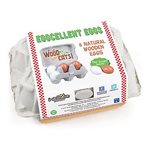 Imagination Generation Wood Eats! Eggcellent Eggs with Real Carton Imagination Generation