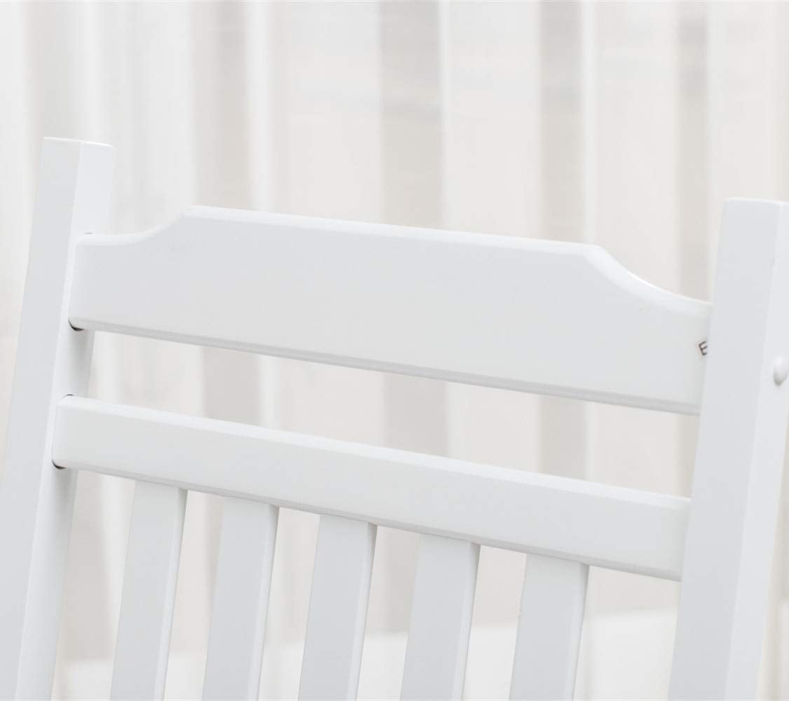 BplusZ KD-30W Wood Rocking Chair Porch Rocker Classic Outdoor White BplusZ