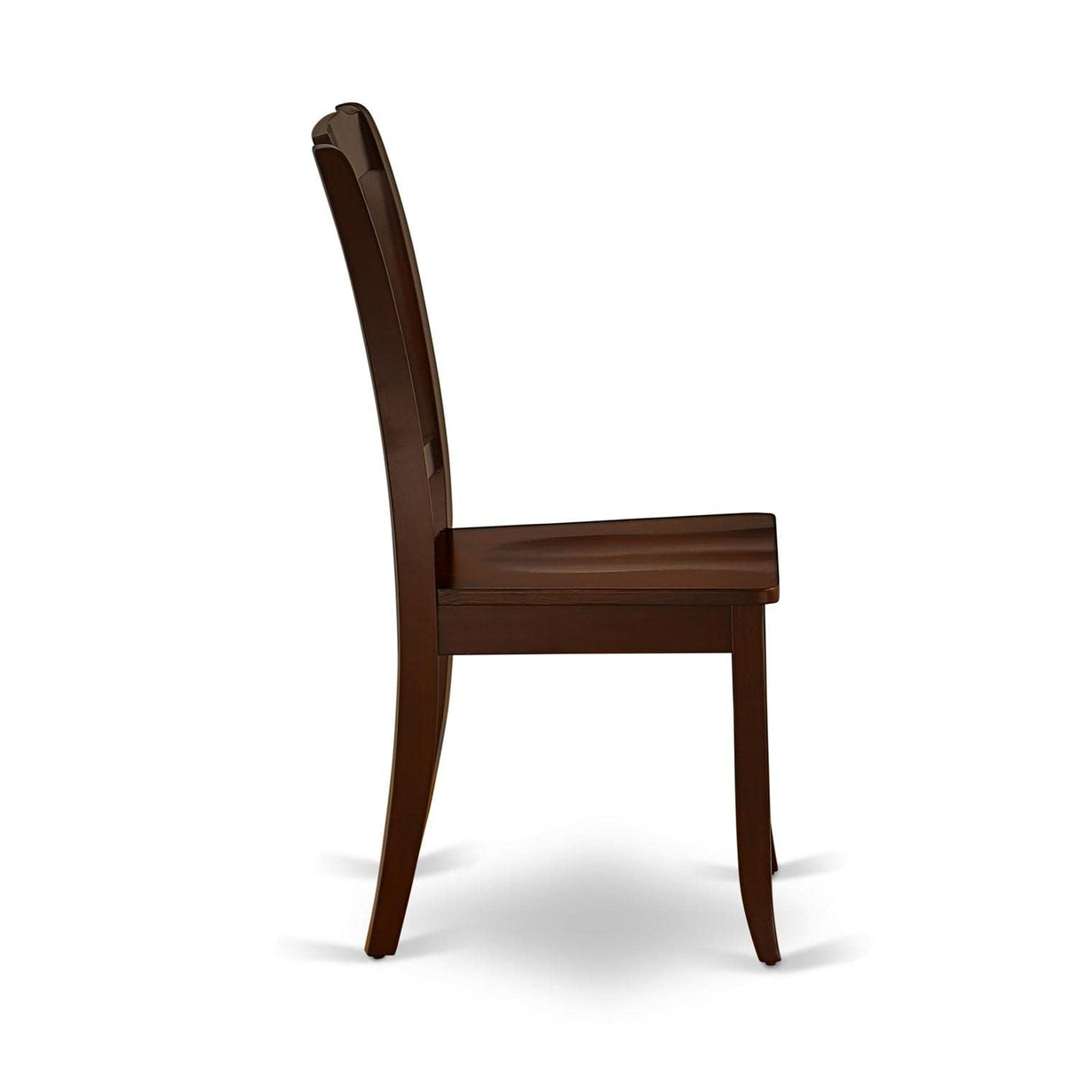 East West Furniture DAC-MAH-W Danbury Dining Room Chairs - Slat Back Solid Wood Seat Chairs, Set of 2, Mahogany East West Furniture