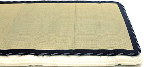MIINA Japanese Traditional Igusa (Rush Grass) Tatami Mattress, Sleeping Mat, Japanese futon Mattress, Goza Mat (Twin, Natural) 35” X 79” MIINA